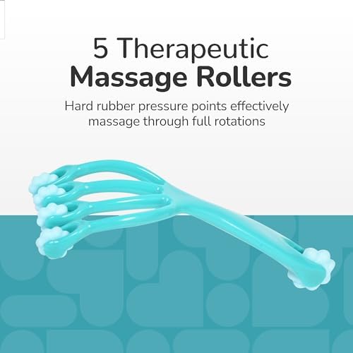 BioSwiss Claw Massage Roller, Handheld Muscle Massager with 5 Rotating Heads for Back, Legs, and Shoulder - Image 4