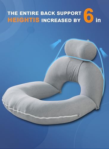 INSEN Reading Pillow, Back Pillow for Sitting in Bed and Couch, Gaming Pillow for Adults, Sit Up Support for Bed - Image 3