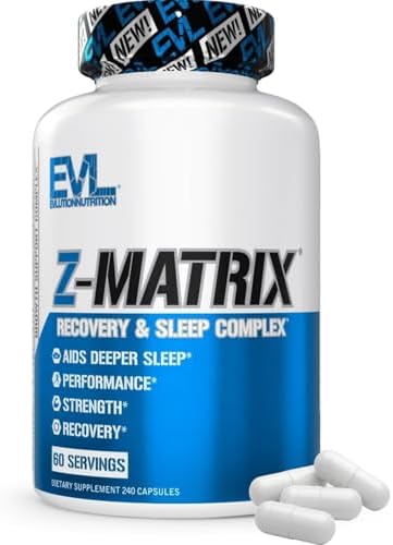 EVL ZMatrix Magnesium & Zinc Muscle Recovery Supplement - 60 Servings by Evlution