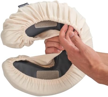 Master Massage Pack of 6 Flannel Face Cradle Covers for Massage Tables- 100% Cotton Extra Large Face Pillow Covers- Massage Headrest Face Rest Cover Set–For Face Cushion - Machine Washable, Off White - Image 4