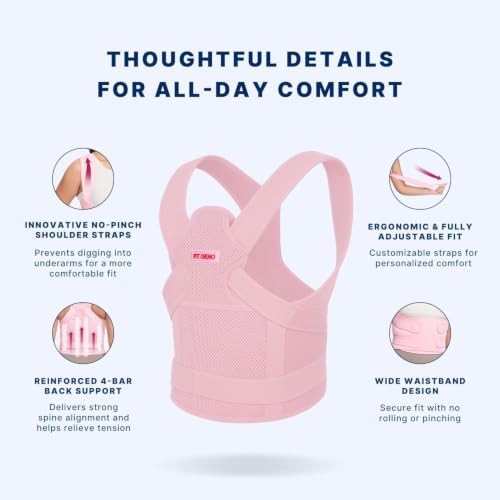 Fit Geno Posture Corrector for Women & Men, Back Shoulder Support Brace - Image 4
