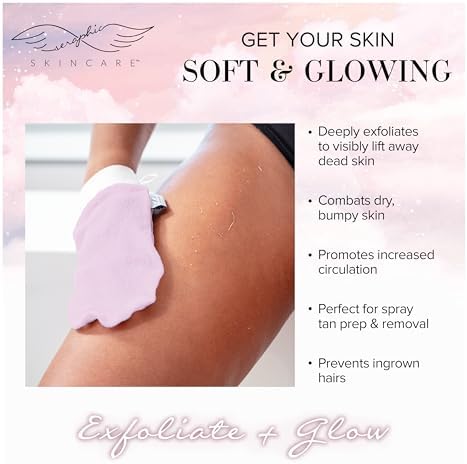 Pink Premium Exfoliating Mitt for Body 1pc, Exfoliating Glove & Scrubber - Image 5