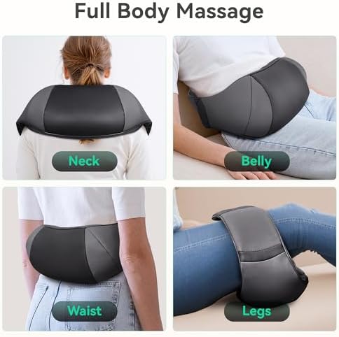 Snailax Rechargeable Neck Massager with Heat, Shiatsu Back and Neck Massager, Cordless Portable Deep Kneading Shoulder Massage Pillow, Gifts for Dad Mom - Image 5