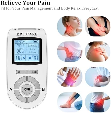 Dual Channel TENS EMS Unit 40 Intensities for Gradual Pain Relief Therapy, 24 Modes Muscle Stimulator, Electronic Pulse Massager with 8 Pads, Dust-Proof Drawstring Storage Bag - Image 5