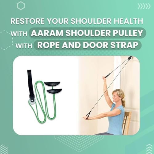 AARAM Pulley with Rope and Door Strap, Easy to Use Exercise Equipment for Frozen Shoulder and Hand/Arm Exercise Material Nylon Plastic, Smooth Action Pulley - Image 6