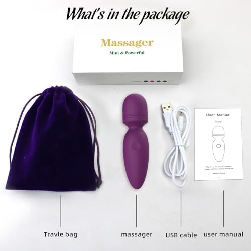Fuwyiy Mini Massager Tools,Small Waterproof Cordless Handheld Massager with 10 Vibration Modes, Personal Handheld Massager for Back（Purple） - Image 6