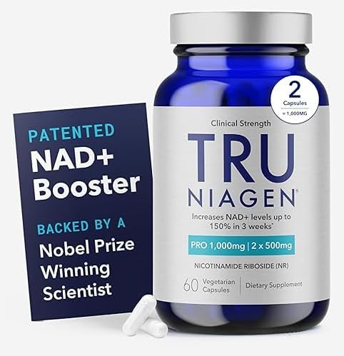 TRU NIAGEN NAD+ Supplement, Nicotinamide Riboside 1000mg, 30 Daily Servings by TruNiagen