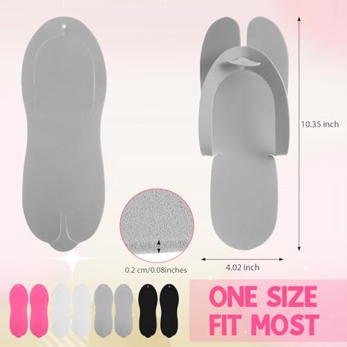 JaGely 100 Pair Disposable Pedicure Slippers Bulk Multicolor Flip Flop for Pedicure Anti Slip EVA Foam Spa Slipper Sandal Disposable Shoe Kit for Women Nail Bath Salon Party Supplies - Image 3