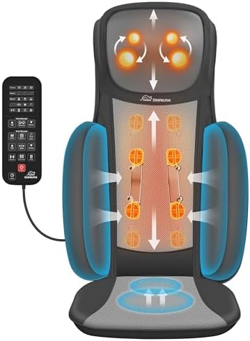 Snailax Back Massager with Heat, Shiatsu Massage Chair Pad for Home Office by Snailax