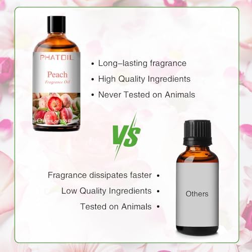 PHATOIL Peach Fragrance Oil for Diffuser Aromatherapy 3.38FL.OZ - Image 3