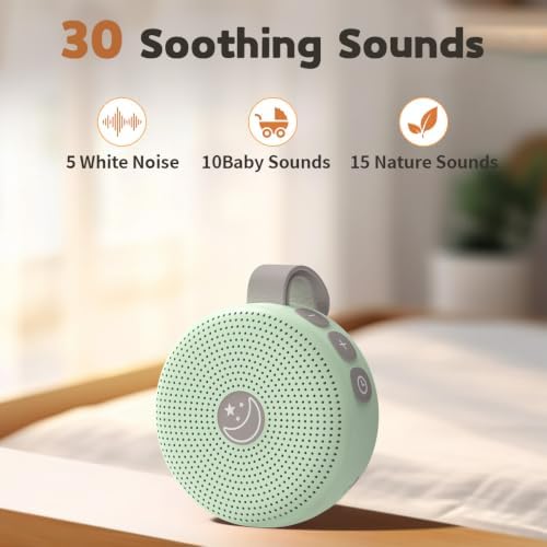 Portable Sound Machine Mini White Noise Machine Baby Shushing Brown Noise Machine with 30 Soothing Sounds for Kids Adults Dogs Auto-Off Timer 32 Volume Levels Sleep Machine for Home Office Privacy - Image 3
