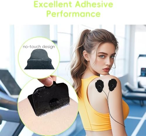20 Pack TENS Unit Electrode Pads with Wire Cable Combination Set. Reusable Premium Hydrogel Self-Adhesive TENS Unit Replacement Pads, Compatible with Belifu, AVCOO, NURSAL, TENS 7000, AUVON, Neocarbon - Image 4