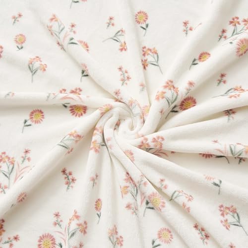 Lucky Brand Daisy Ivory Floral 90"X90" Cozy Plush Blanket - Premium Microfiber Throw for Luxurious Comfort and Style Full/Queen Size - Image 5