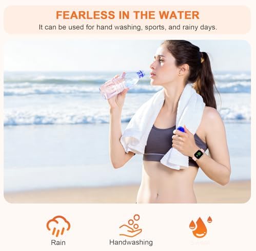 Smart Watch, 2.01" AMOLED Curved Touchscreen Fitness Watch for Women, IP68 Waterproof, 24/7 Heart Rate/Sleep Monitor, Fitness Tracker with Pedometer, 120+ Sports Modes, Smartwatch for Android iOS Pink - Image 4