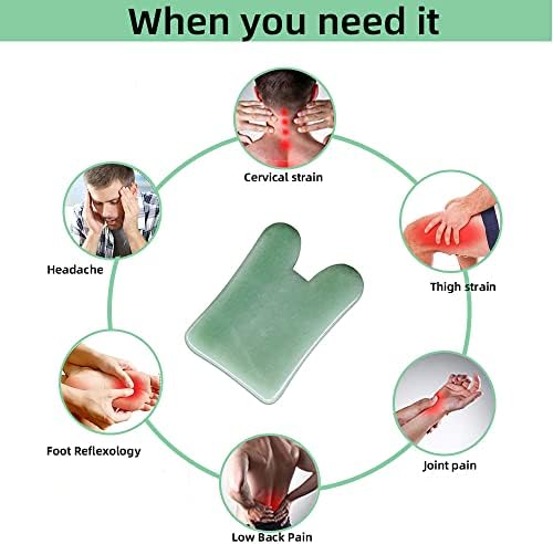 Gua Sha Facials Tools for Nose Massage Tools Board Natural Jade Stone for SPA Acupuncture Therapy Trigger Point Treatment - Image 5