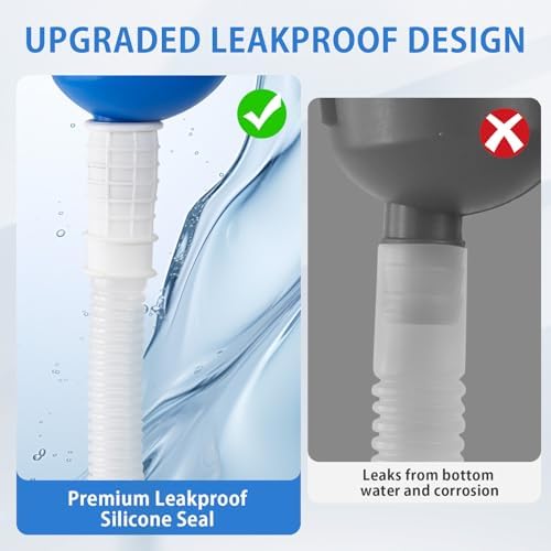 Urinals for Men, ONEDONE Portable Urinal for Men 68 OZ Urine Bottle Pee Bottle Spill Proof for Camping Travel Hospital Home Bedside Emergency Cuttable Long Hose with Lid(White) - Image 2