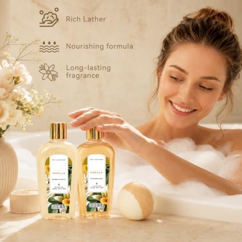 Spa Gift Baskets for Women, Luxetique Spa Kit for Women, 12pcs Vanilla Bath and Body Sets, Birthday Gifts, Self Care Gifts for Mom, Wife, Girlfriends - Image 5