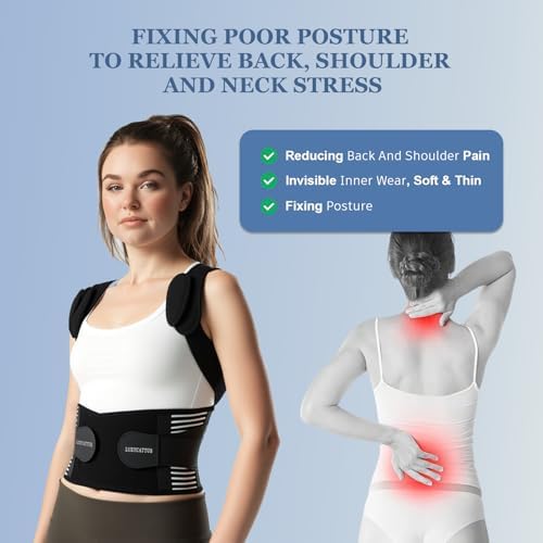 Back Brace Posture Corrector for Women and Men, Shoulder and Back Support Brace, Adjustable Back Straightener Posture Corrector for Pain Relief and Improves Posture (Small) - Image 2