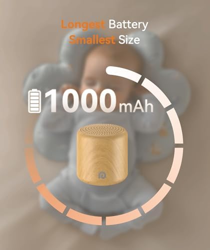 Dreamegg Portable Sound Machine - Travel Sound Machine for Sleep, Features Powerful Battery, Egg-Sized, 16 Soothing Sounds, Timer, Sound Machine for Baby Adults Office Privacy Home Gift, 2 Pack, Wood - Image 3