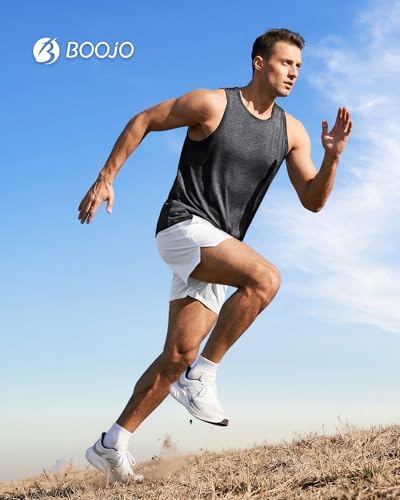 BOOJO 3 Pack Tank Tops Men - Summer Quick Dry Moisture Wicking Workout Muscle Sleeveless Shirts for Gym Beach Running - Image 2