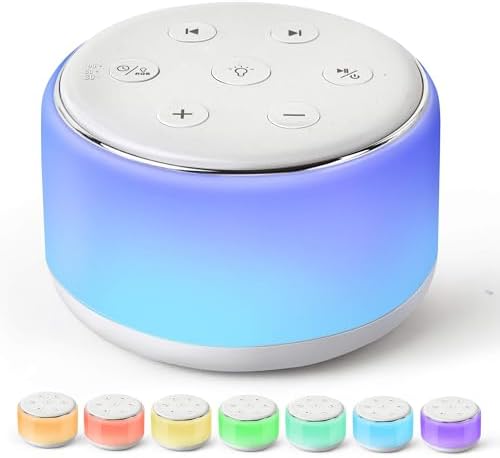 FamiSym Rechargeable White Noise Sound Machine Baby with Night Light by FamiSym