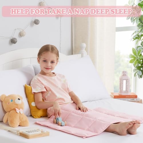 Weighted Blanket - 3 lbs Pink Heavy Blanket, 20"x30", Small Size Breathable Lap Blanket - Image 6