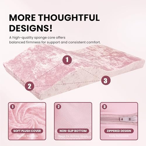 Lash Bed Foam Topper, Massage Table High-Density Foam Mattress Topper, Ergonomic Curved Lash Bed Cushion for Beauty Salon - Image 2