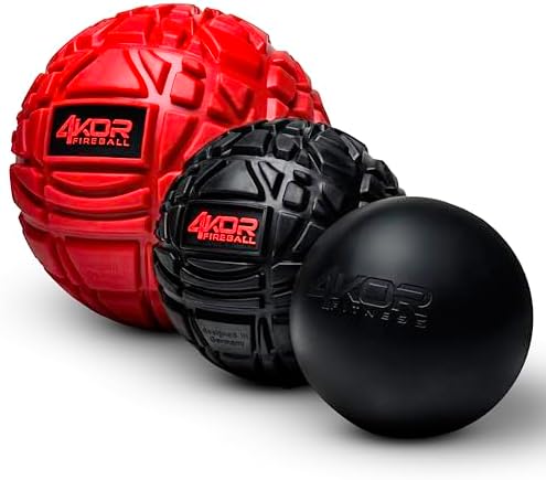 4KOR Massage Balls for Trigger Point Therapy - Myofascial Release Ball - Muscle Relief for Back, Neck, Shoulder, Foot Pain - Fitness Massage Balls for Mobility - Deep Tissue Release Ball by 4KORFitness