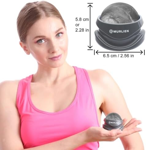 Massage Roller Ball, Tight and Sore Muscles Relief, Manual Massager, Alleviating Shoulder, Arms, Back, Legs, Calves or Muscle Tension - Gray - Image 6