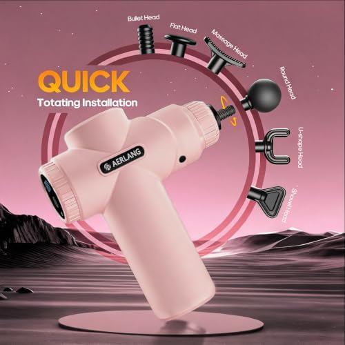AERLANG Birthday Gifts for Women Mini Portable Massage Gun Deep Tissue Pink - Image 3