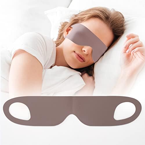 FRESHME Ear Hanging Sleep Mask - Side Sleeper Comfy Blindfold for Sleeping With Elastic Strap, Blockout Brown Eye Shade, Lightweight Breathable Cover for Nap, Travel, Yoga by FRESHME