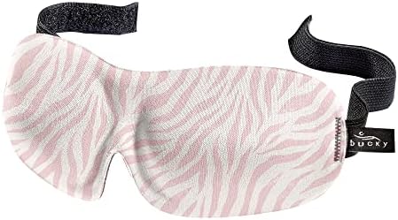 Bucky 40 Blinks No Pressure Printed Eye Mask for Travel & Sleep, Zebra, One Size by Bucky
