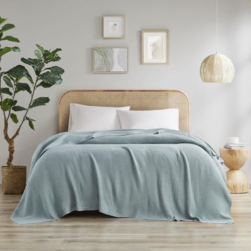 INK+IVY Bree Knit All Season Blanket for Summer, Twin, Light Blue by INKIVY