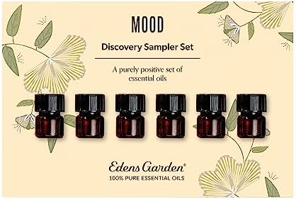 Edens Garden Mood Essential Oils Discovery 6 Set – 100% Pure .92 ml/ 6 Pack by EdensGarden
