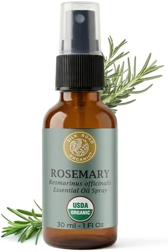 Silk Road Organic Rosemary Essential Oil & Jojoba Spray, USDA Certified by SILKROADORGANIC