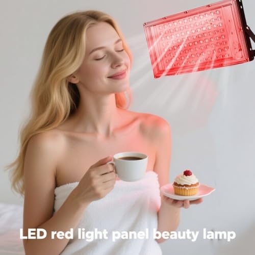 100W Red Light Therapy for Body, Face, Elite Grade LED Red Infrared Light Panel with Near-Infrared Light 660nm with 144 Beads, High Power Red Light Therapy Device at Home Ideal for Gifts (IP66) - Image 4