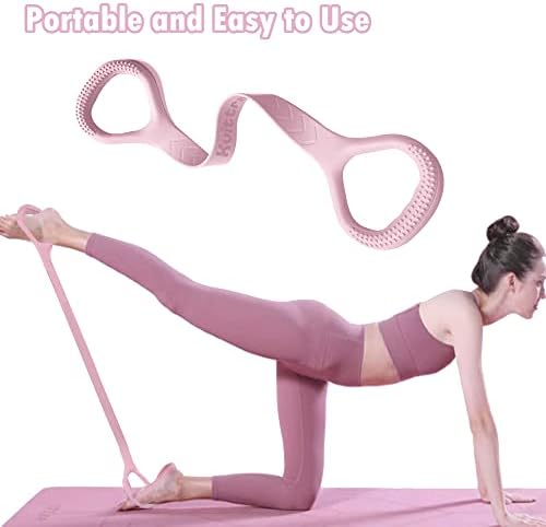 Figure 8 Resistance Band, Arm Back Shoulder Exercise Elastic Rope Stretch Fitness Band, Foot, Leg, Hand Stretcher, Arm Exerciser for Yoga Pilates Stretching Physical Therapy, Home Gym Workout - Image 7