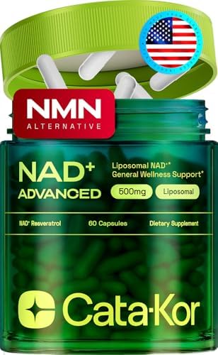 Cata-Kor Liposomal NAD Resveratrol Supplement – NMN Supplement Alternative – Third-Party Tested – Advanced NAD Supplement for Women & Men – 30-Day Supply by Cata-Kor%7CCataKor%7CCatakor