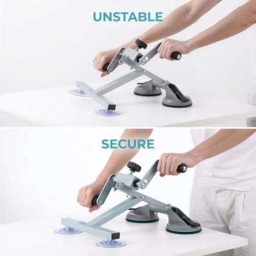 Arm Bike for Recovery Support with Rehab Glove, Hand Bike for Mobility Support with 4 Strong Suction Cups, Revitalizing Mobility Exerciser Arm for Shoulder Recovery, 10.2 x 9.8 x 5.1 in Steel Frame - Image 5