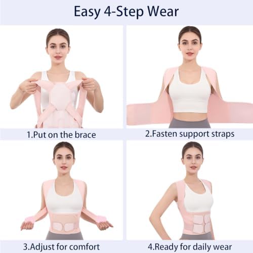 Posture Corrector for Men Women Back Brace Full Back Support Adjustable - Image 6