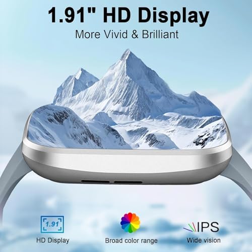 Smart Watch for Men Women (Answer/Make Call), 1.91" HD Touch Screen Smart Watch, 100+ Sports Fitness Watch, Heart Rate/Sleep/SpO2 Monitor/Pedometer, IP68 Waterproof Fitness Tracker for Android iOS. - Image 3