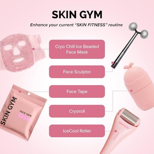 SKIN GYM Ice Roller for Face – Facial Ice Roller for Depuffing & Cooling Skin, Cold Face Roller to Minimize Pores & Soothe Skin, Reusable Cryo Ice Roller for Glowing Complexion - Image 6