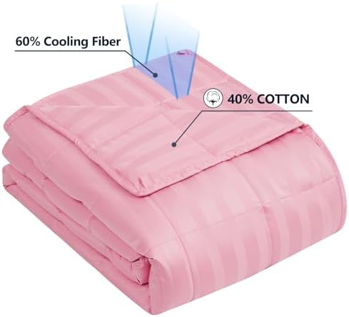 Weighted Blanket Queen/King Size (80"x87" 22lbs),Ultra Soft and Cozy Cooling Weighted Blanket for Adult,Heavy Blanket with Machine Washable Soft Blanket, Pink - Image 3