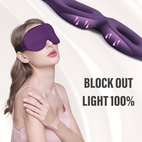 YIVIEW Sleep Mask for Side Sleeper, Light Blocking Zero Pressure Blindfold - Image 3