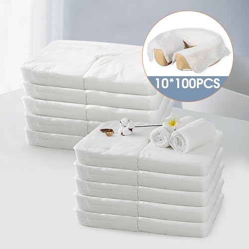 Master Massage Disposable Face Pillow Covers for Massage Tables (Pack of 100 * 10), White - Image 2