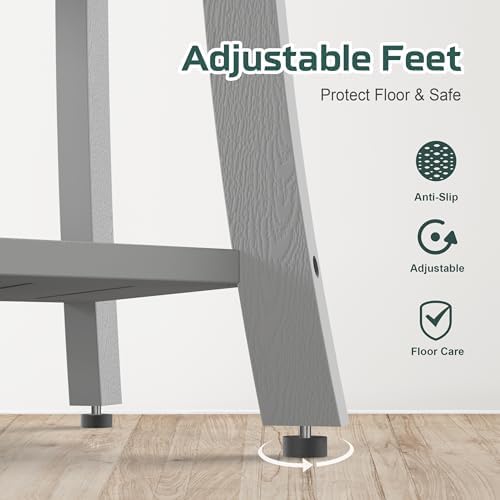 Waterproof HIPS Shower Bench for Inside Shower, Shower Stool, Grey - Image 6