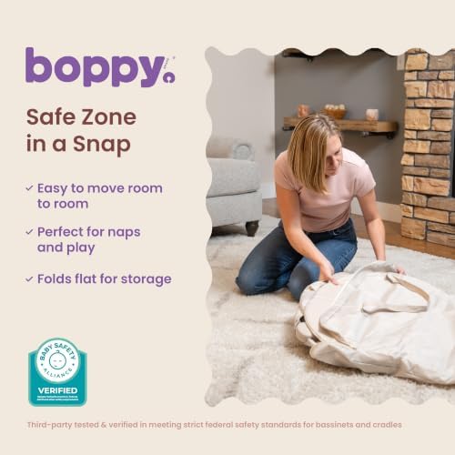 Boppy Cozy Cabana Portable Bassinet, Easy Baby Travel Bed, Sun Shade, 0-5m - Image 4