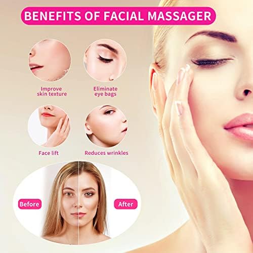 Handhold Portable Powerful Multifunctional Facial Mini Massage Ball,Quiet Waterproof USB Rechargeable Vibrating Travel Pocket Face Eye Finger Joint and Neck Jaw Massager. (Rose) - Image 3
