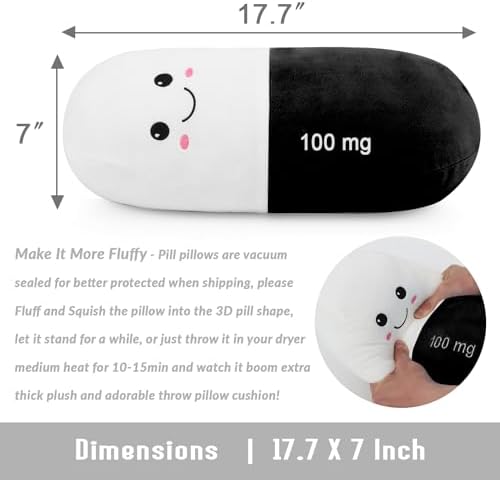 Cervical Neck Roll Pill Pillow, Cylinder Bolster Chill Pillows with Washable Cover, Round Neck Pillows Support for Bed Sleeping, Designed for Head, Neck, Lumbar, Legs Back and Yoga (Black, M) - Image 2