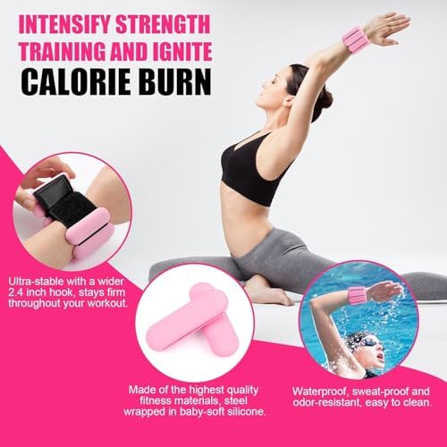 Pilates Ring Set 15PCS Pilates Equipment Set with Adjustable Ankle Wrist Weights,Yoga Ball,Figure 8 Resistance Band,Tape Measure,Pilates Bands & Accessories,Pilates Ring and Ball Set (Pink) - Image 4